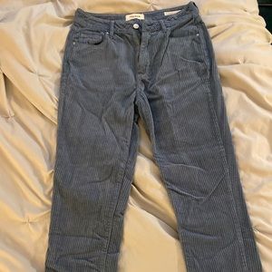 Blue corduroy mom jeans